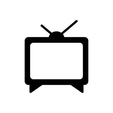 Televizyon ikonu vektörü. televizyon simgesi vektörü