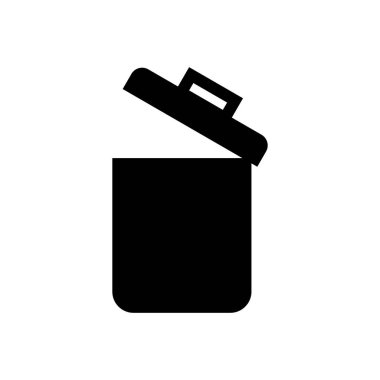 Çöp simgesi vektörü. Çöp kutusu simgesi. Simge vektörünü sil. çöp