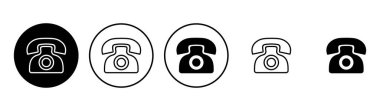 Telefon ikonu seti. telefon simgesi vektörü.