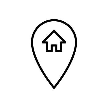 Adres simgesi vektörü. ev konumu simge vektörü