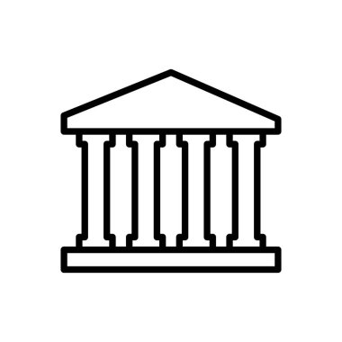 Banka simgesi vektörü. Banka vektör simgesi, müze, üniversite