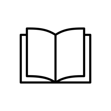 Kitap ikonu vektörü. Kitap simgesi vektörünü aç. Kitap simgesi
