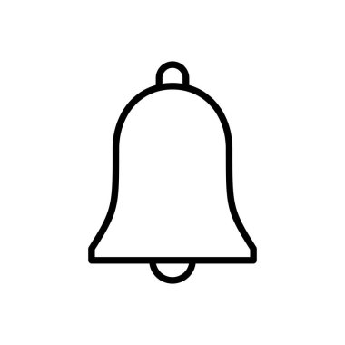Bell Simgesi vektörü. Web sitenizin tasarımı için bildirim simgesi