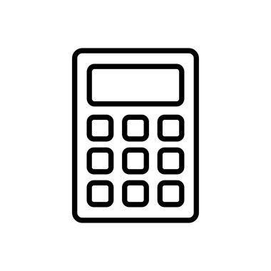 Hesap makinesi ikon vektörü. Hesap makinesi simgesi. hesap makinesi vektörü