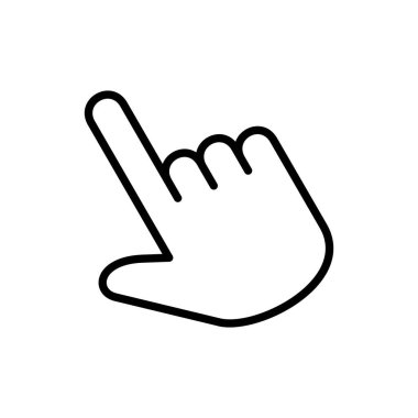 El imleç simgesi. İmleç simgesi vektörü. el imleç simgesi tıklaması