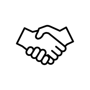 Tokalaşma ikonu vektörü. İş tokalaşması. iletişim anlaşması