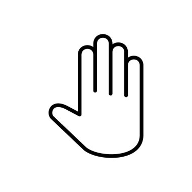 El simgesi vektörü. el vektör simgesi, avuç içi