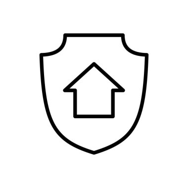 Ev sigortası ikonu vektörü. ev koruma simgesi