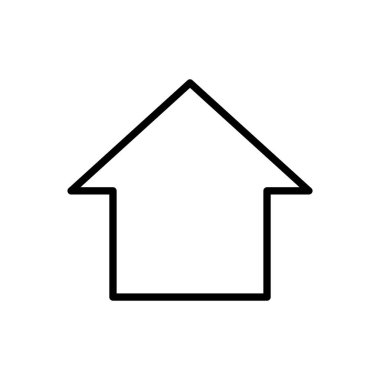 Ev ikonu vektörü. Ev simgesi vektörü