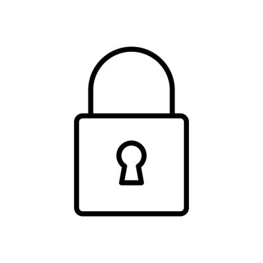 Simge vektörünü kilitle. Asma kilit ikon vektörü. Şifreleme simgesi. Güvenlik sembolü