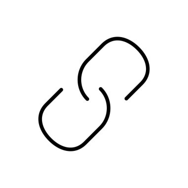 Bağlantı simgesi vektörü. Hiper bağlantı zinciri sembolü.