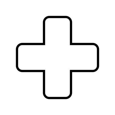 Artı simge vektörü. Artı simge ekle