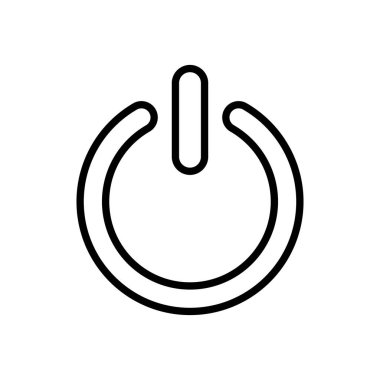 Güç simgesi vektörü. Güç Düğmesi Simgesi. Elektrik gücü.