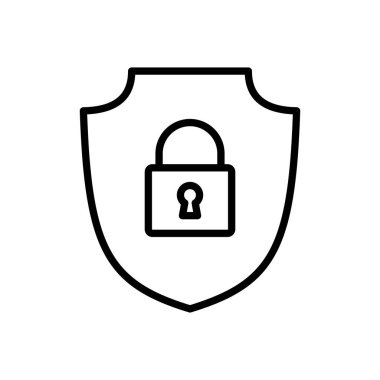 Güvenlik simgesi vektörü. Koruma ikonu. Özel hayat. vpn