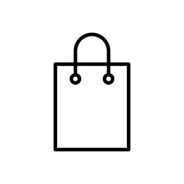 Alışveriş poşeti ikon vektörü. alışveriş simgesi vektörü