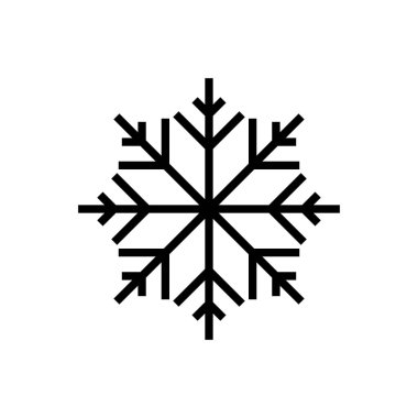 Kar ikonu vektörü. kar Tanesi simgesi vektörü