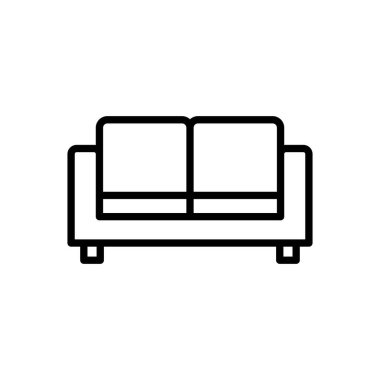 Koltuk simgesi vektörü. kanepe ikonu çizimi