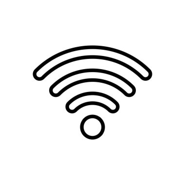 Wifi simge vektörü. Sinyal vektör simgesi. Kablosuz simge vektörü