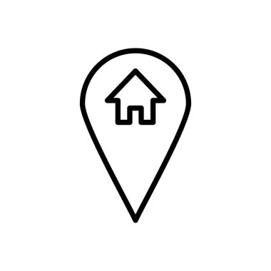 Adres simgesi vektörü. ev konumu simge vektörü