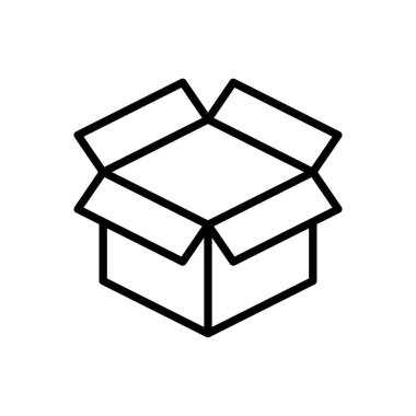 Kutu simgesi vektörü. kutu vektör simgesi, paket, paket