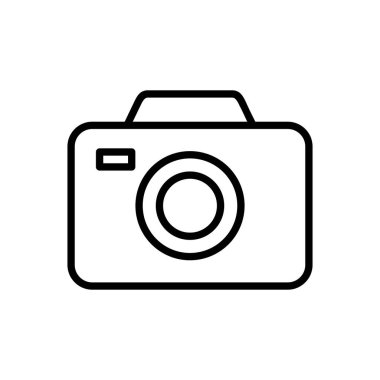 Kamera simgesi vektörü. Fotoğraf makinesi simgesi. kamera fotoğrafçılık simgesi.