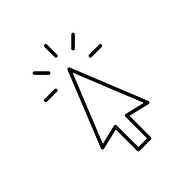 Simge vektörüne tıklayın. işaret ok simgesi. imleç simgesi vektörü