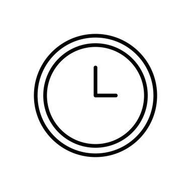 Saat simgesi vektörü. Zaman simgesi vektörü. simge simgesini izle