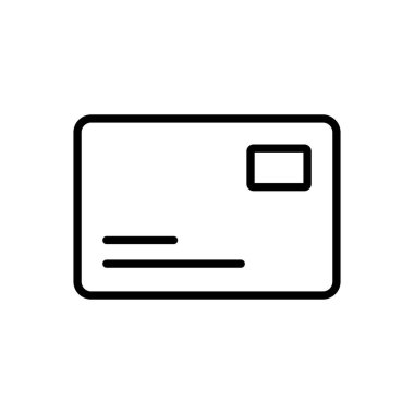 Kredi kartı ikon vektörü. Kredi kartı ödeme simgesi vektörü