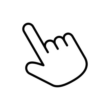 El imleç simgesi. İmleç simgesi vektörü. el imleç simgesi tıklaması