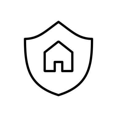 Ev sigortası ikonu vektörü. ev koruma simgesi