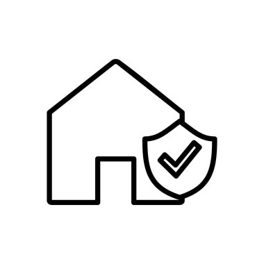 Ev sigortası ikonu vektörü. ev koruma simgesi.