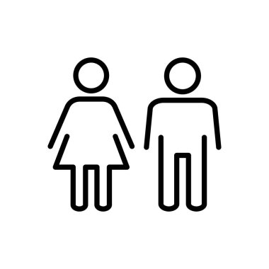 Erkek ve kadın ikon vektörü. erkek ve kadın sembolü
