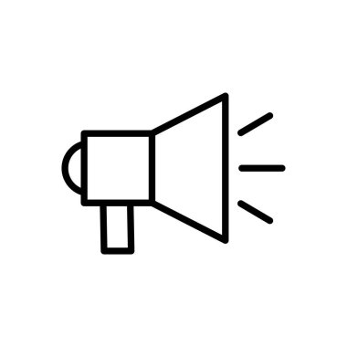 Megafon ikon vektörü. Hoparlör simgesi vektörü.