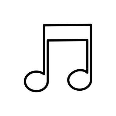 Müzik ikonu vektörü. nota simgesi vektörü