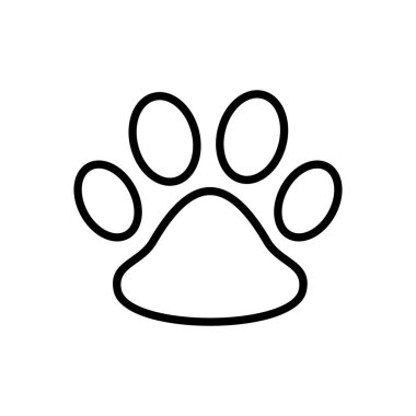 Pençe simgesi vektörü. Pençe izi ikon vektörü. köpek ya da kedi pençesi