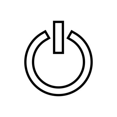 Güç simgesi vektörü. Güç Düğmesi Simgesi. Elektrik gücü.