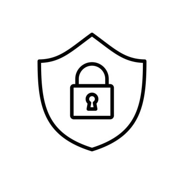 Güvenlik simgesi vektörü. Koruma ikonu. Özel hayat. vpn