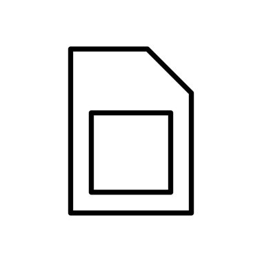 Sim kart simge vektörü. çift sim kart simgesi vektörü