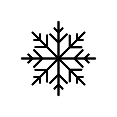 Kar ikonu vektörü. kar Tanesi simgesi vektörü