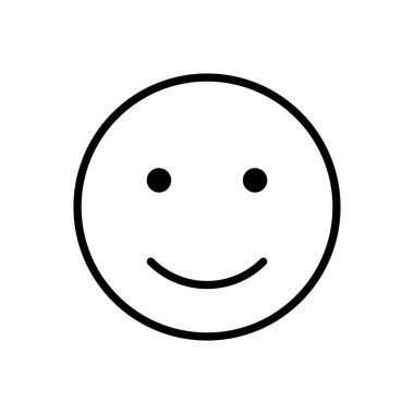 Gülümse ikon vektörü. Gülümseme simgesi. Geri bildirim 