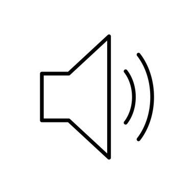 Sözcü simgesi vektörü. Hacim simgesi vektörü. Hoparlör ikon vektörü. ses sembolü