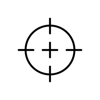 Hedef ikon vektörü. hedef simge vektörü. hedef pazarlama simgesi vektörü