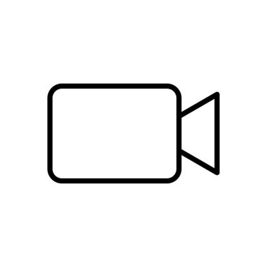 Video simgesi vektörü. Video kamera ikon vektörü. Film tabelası. Sinema