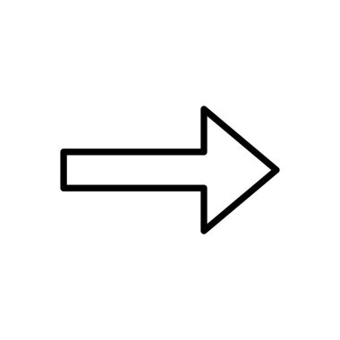 Ok simgesi vektörü. Ok sembolü. Web tasarımınız için ok işareti.