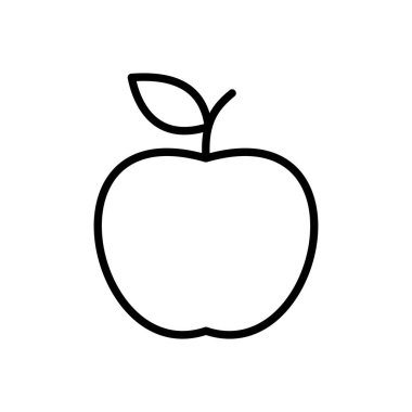 Elma ikonu vektörü. Elma vektör simgesi. Web tasarımınız için elma sembolleri.
