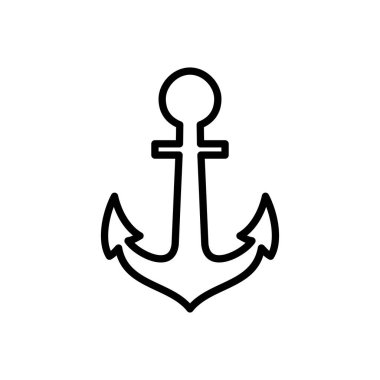 Çapa simgesi vektörü. Çapa sembolü logosu. Çapa deniz simgesi.