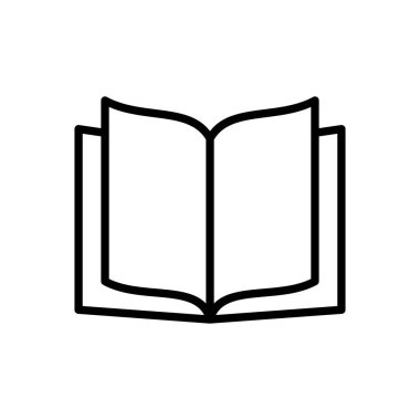 Kitap ikonu vektörü. Kitap simgesi vektörünü aç. Kitap simgesi