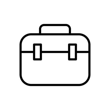 Evrak çantası ikon vektörü. Bavul simgesi. bagaj sembolü.