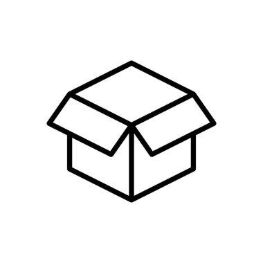 Kutu simgesi vektörü. kutu vektör simgesi, paket, paket