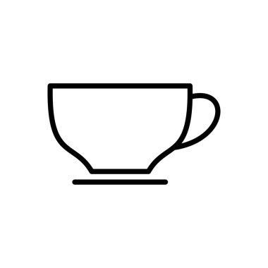 Kahve fincanı ikon vektörü. Bir kahve ikonu vektörünü kap.